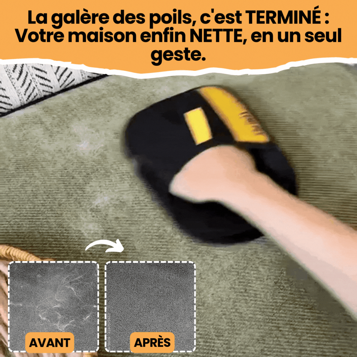 Le Gant GrosMatou — Brossez, massez et ramassez les poils sans effort