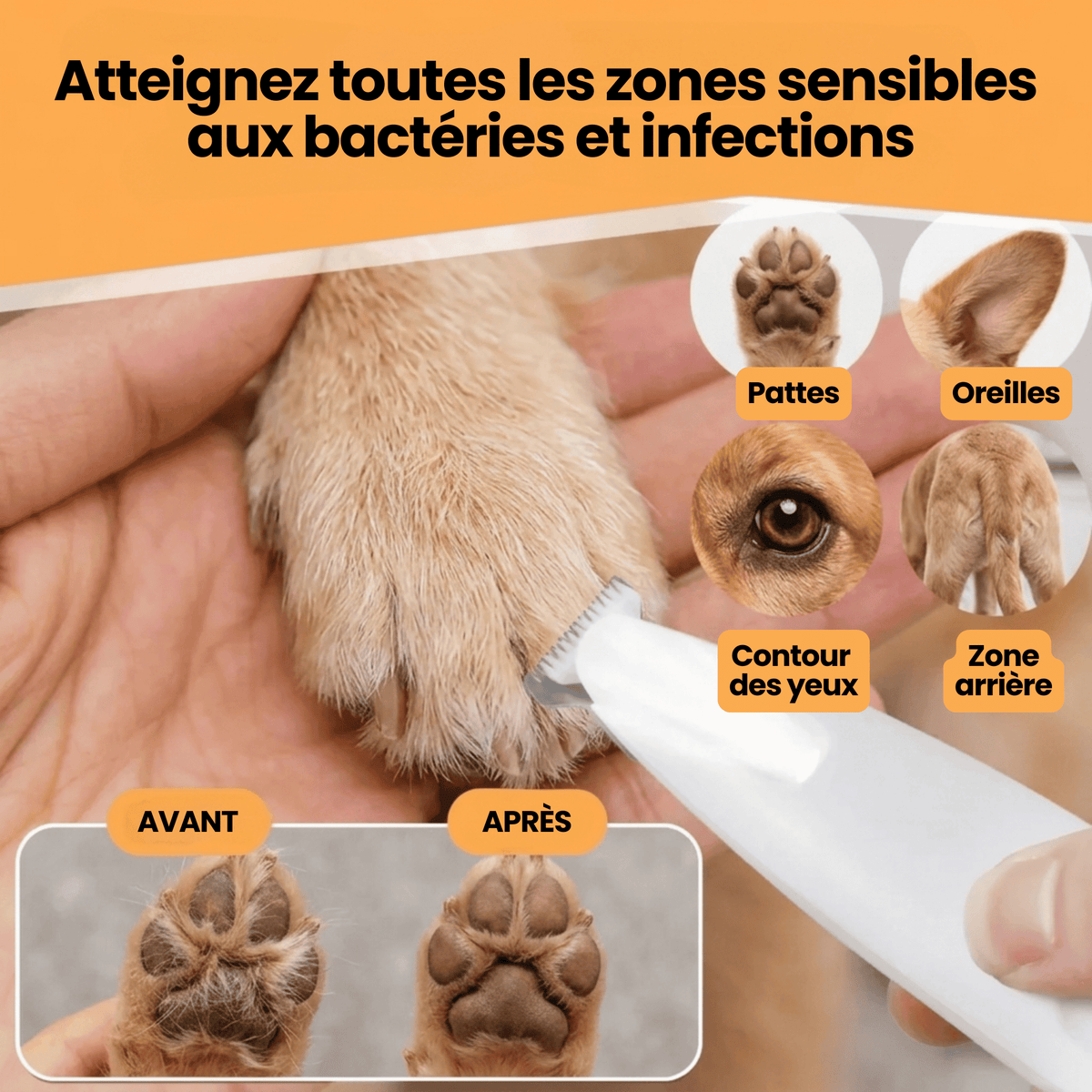 Tondeuse Chien Silencieuse Sans Fil GrosMatou