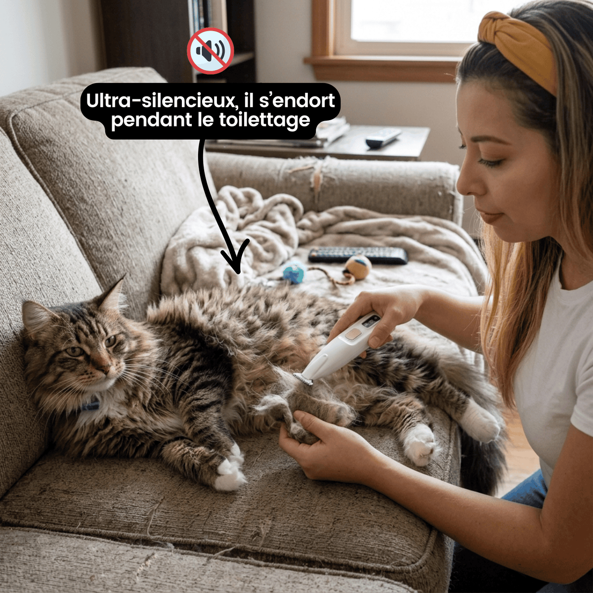 Tondeuse de toilettage GrosMatou — Douceur & Sécurité