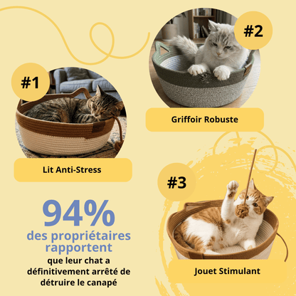 Le Nid du Matou — Lit apaisant et griffoir naturel