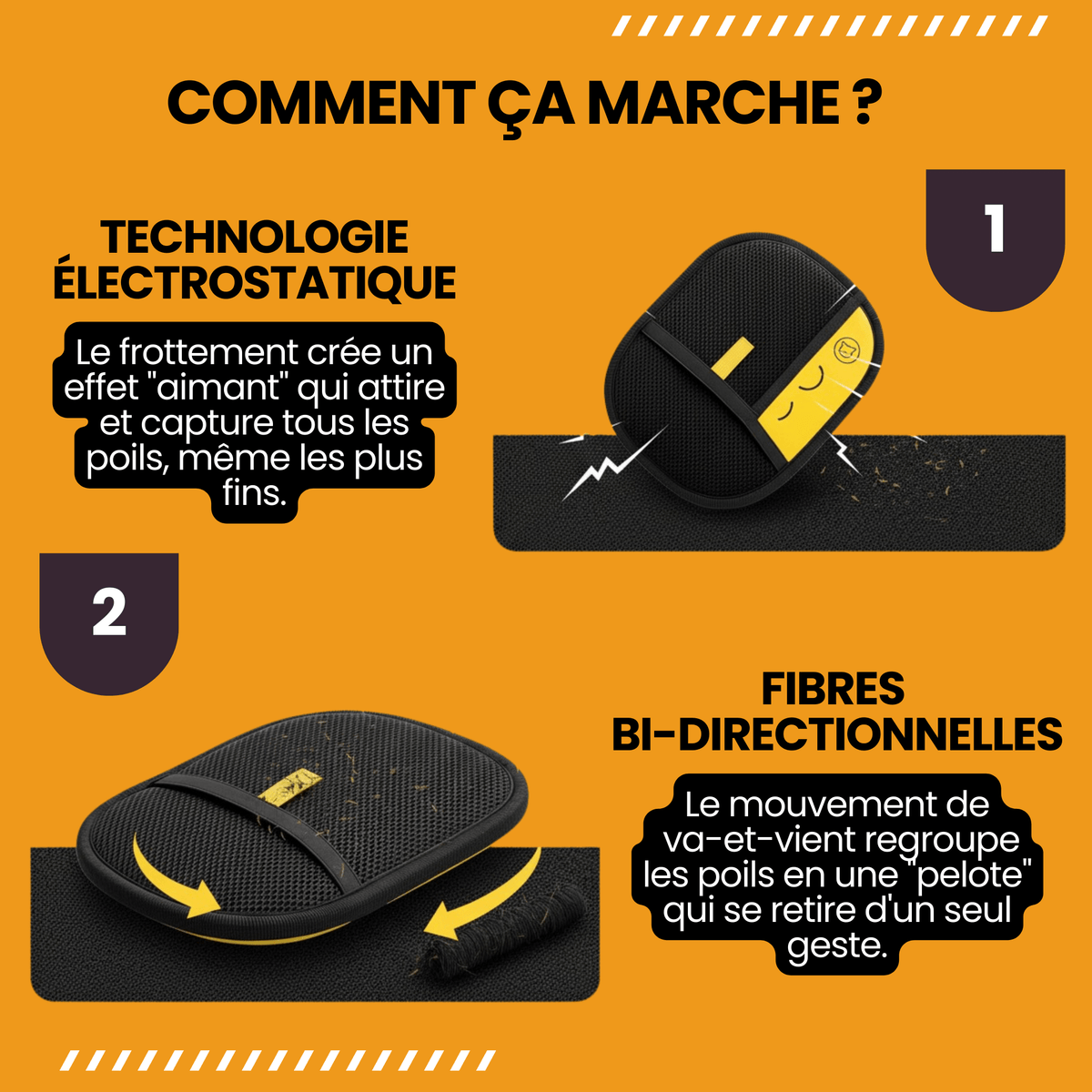 Le Gant GrosMatou — Brossez, massez et ramassez les poils sans effort