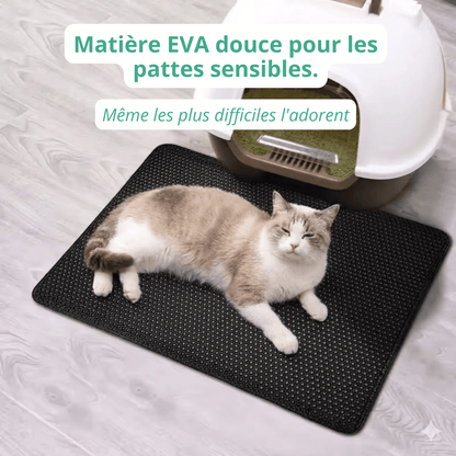 Tapis de Litière Anti-Éclaboussures pour Chat - Gardez vos sols propres !