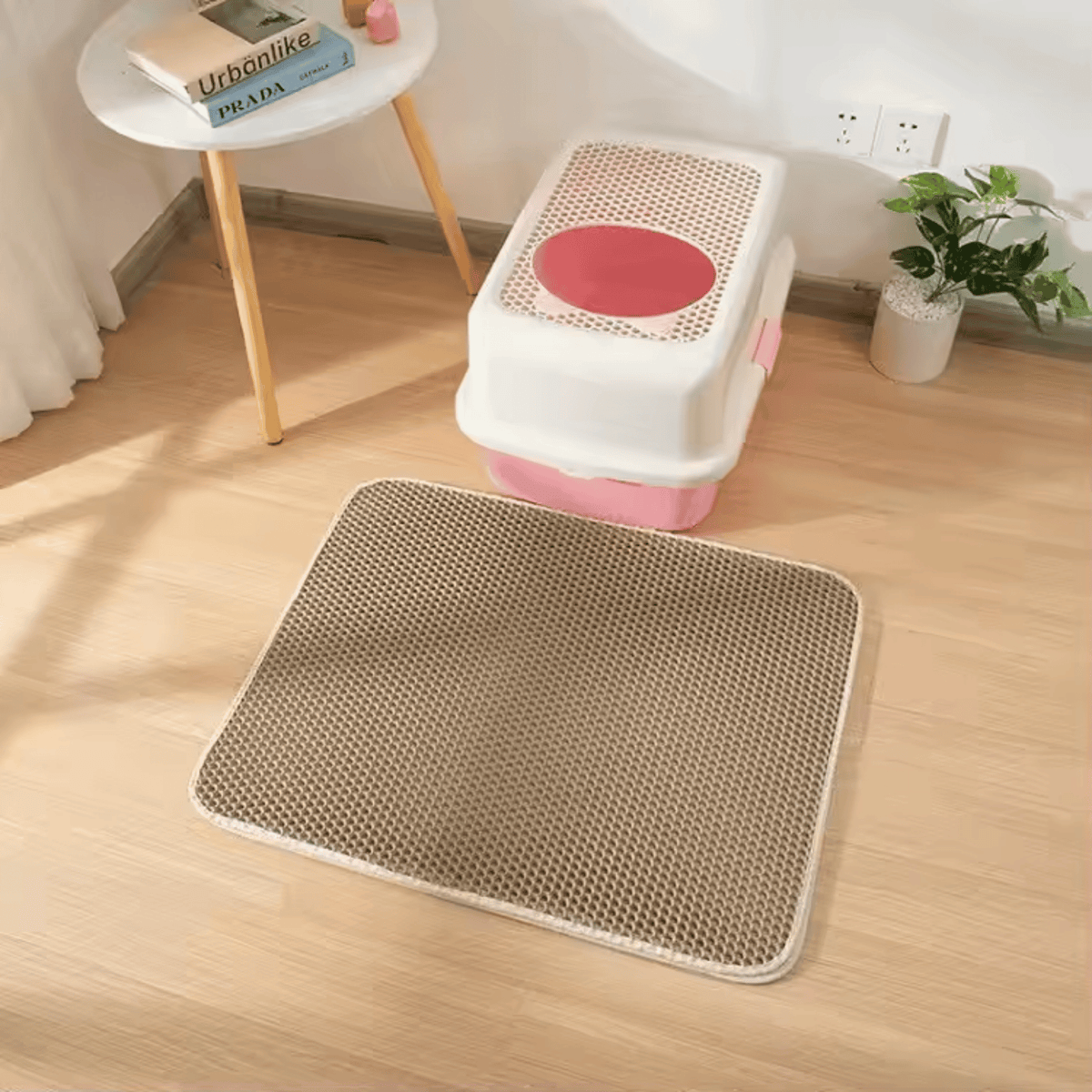 Tapis de Litière Anti-Éclaboussures pour Chat - Gardez vos sols propres !