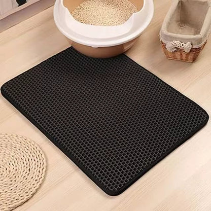 Tapis de Litière Anti-Éclaboussures pour Chat - Gardez vos sols propres !
